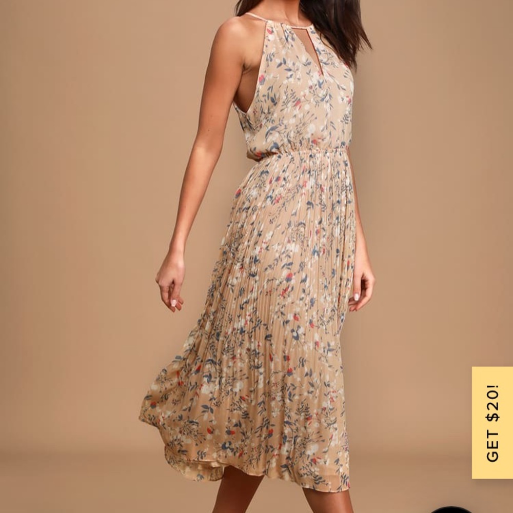 Lulus Floral MIDI Dress NWT